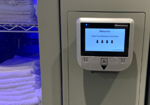 amenity micro kiosk with access controls